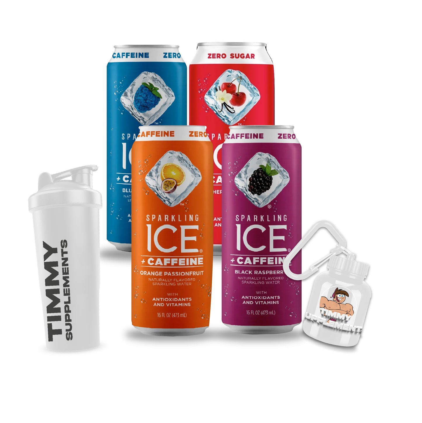 PACK SPARKLING ICE 12 PACK + SHAKER O PORTAPROTEÍNA