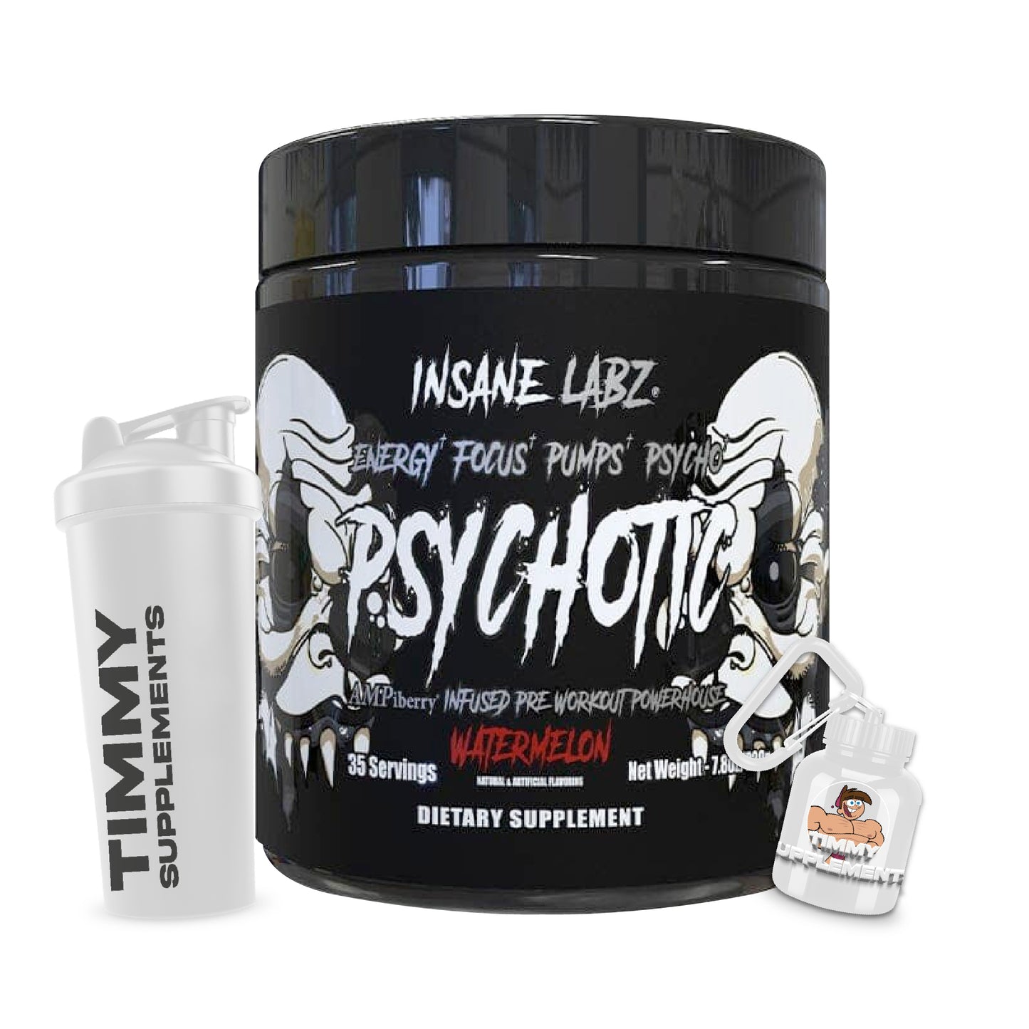 PACK PSYCHOTIC BLACK + SHAKER o PORTAPROTEÍNA