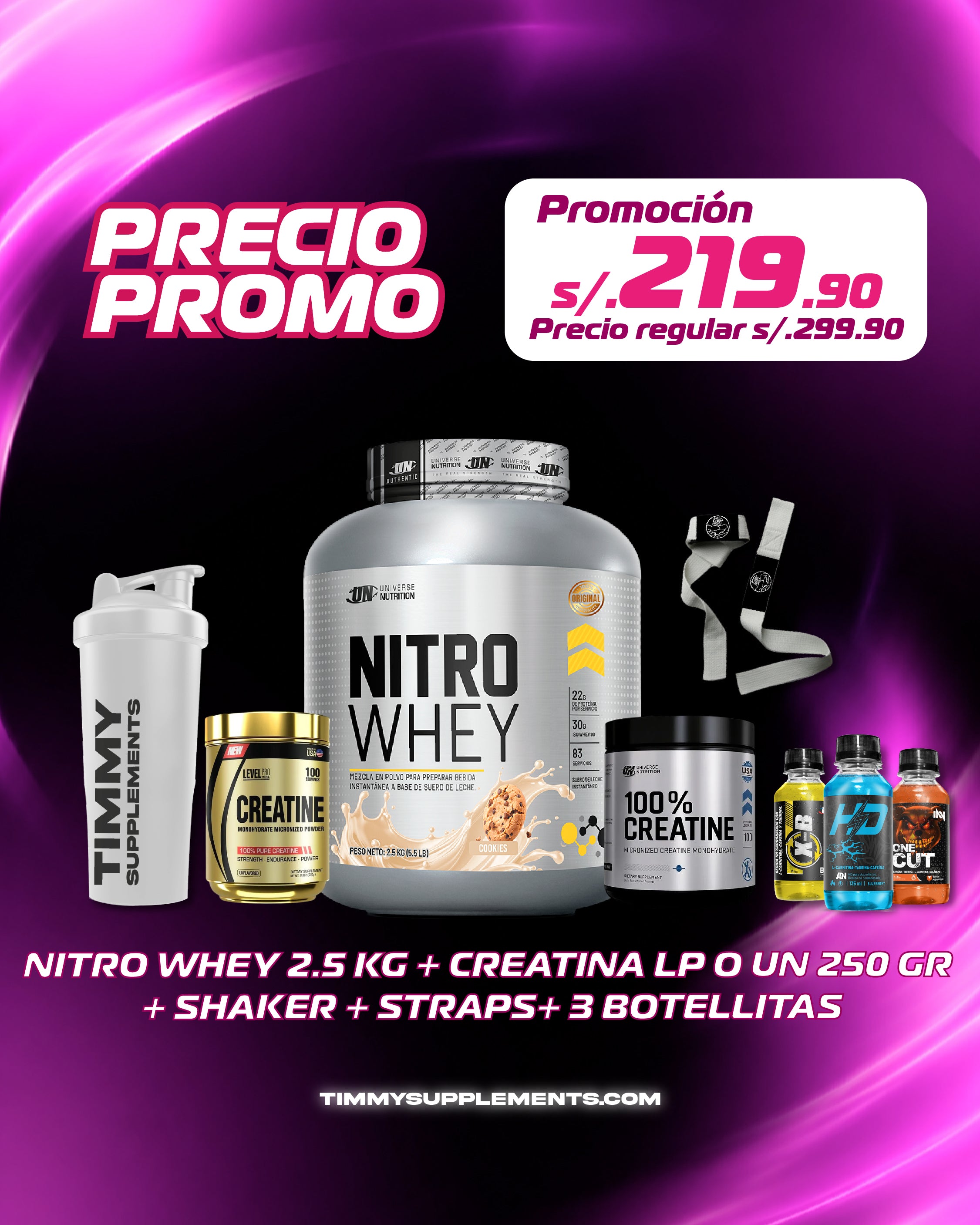 NITRO WHEY 2,5KG + CREATINA 250GR