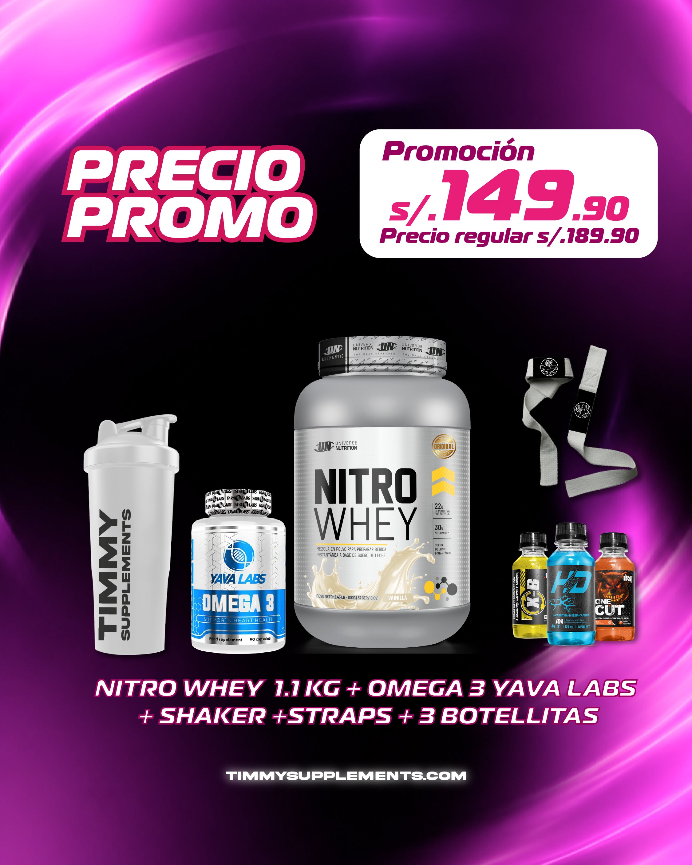 NITRO WHEY 1,1KG + OMEGA 3