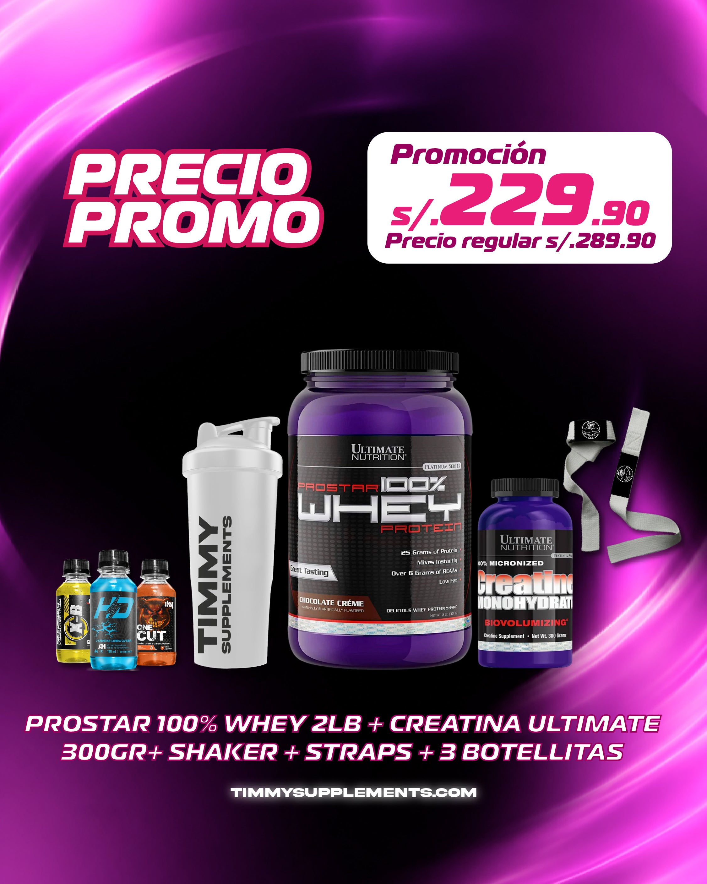 PROSTAR 100% WHEY + CREATINA ULTIMATE 300GR