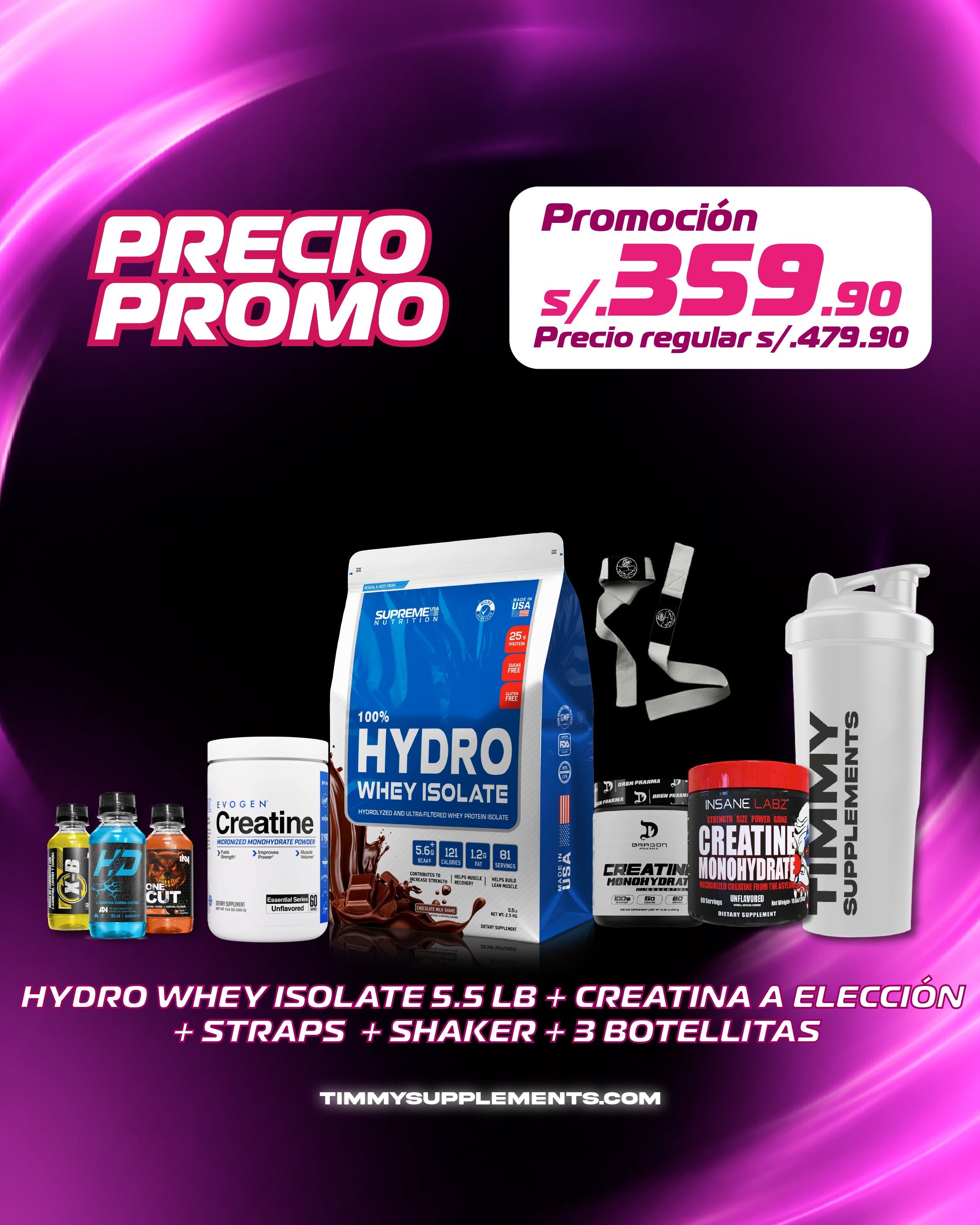 HYDRO WHEY 5LBS + CREATINA 300GR
