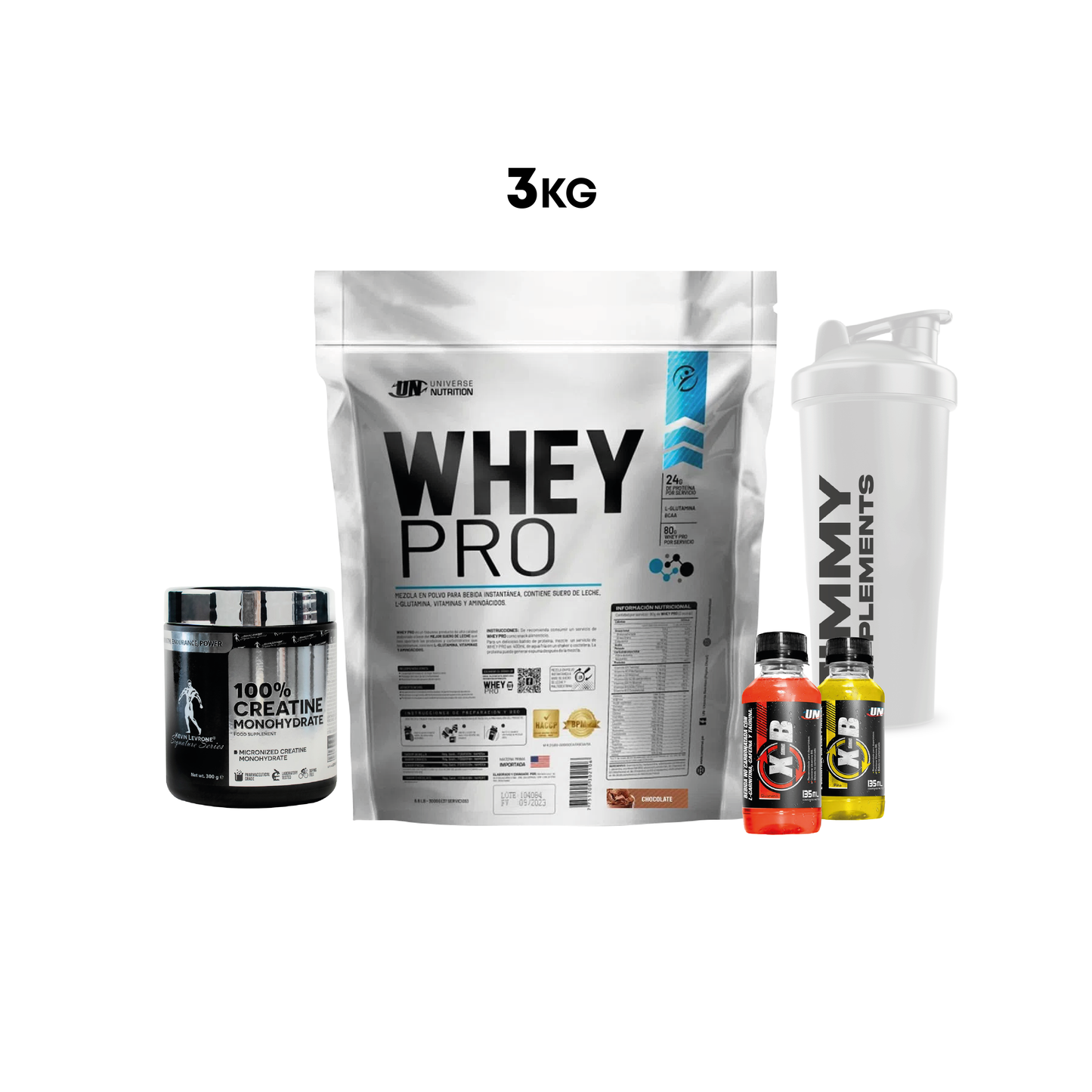 PACK WHEY PRO 3kg