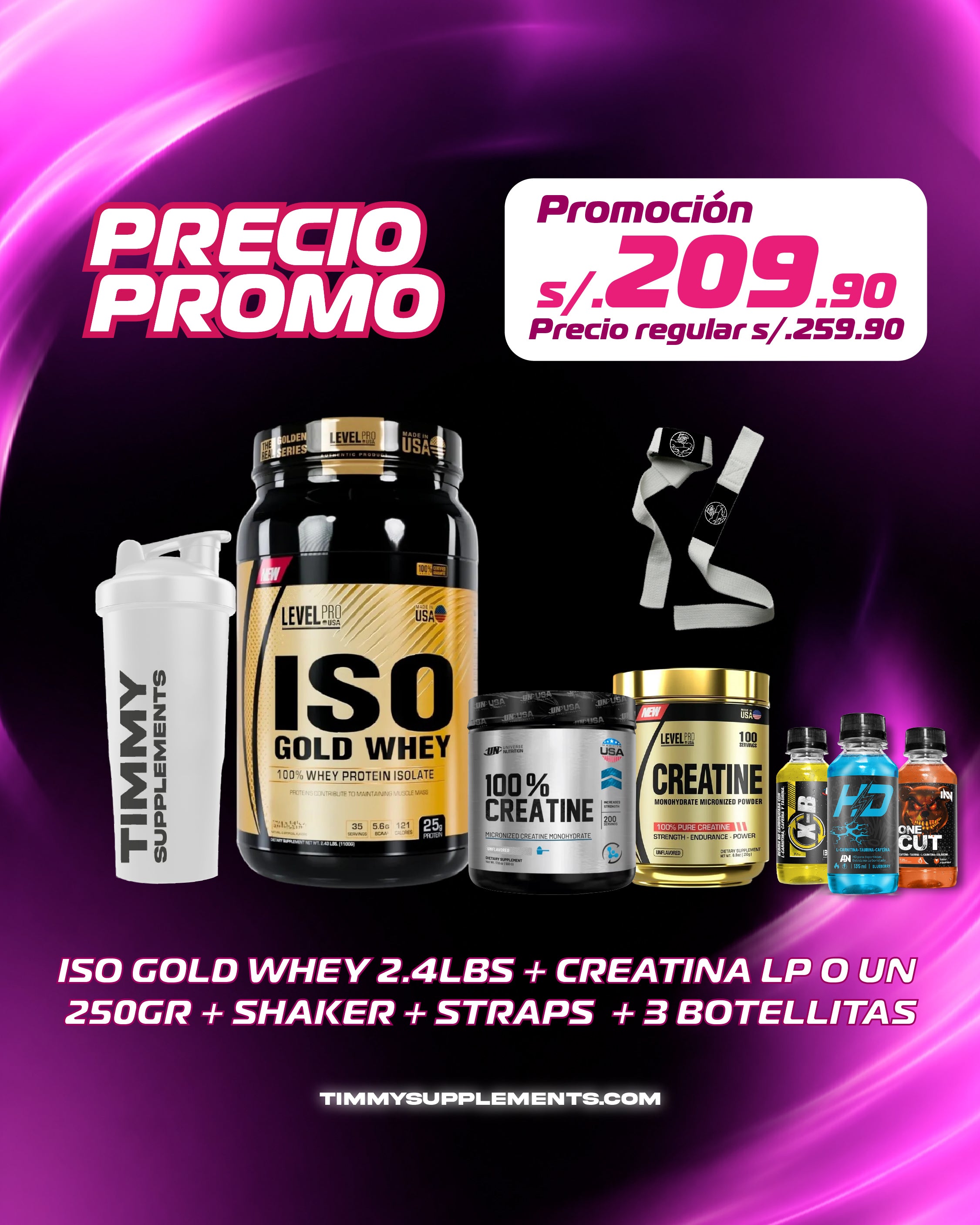 ISO GOLD WHEY 2,5LBS + CREATINA 250GR
