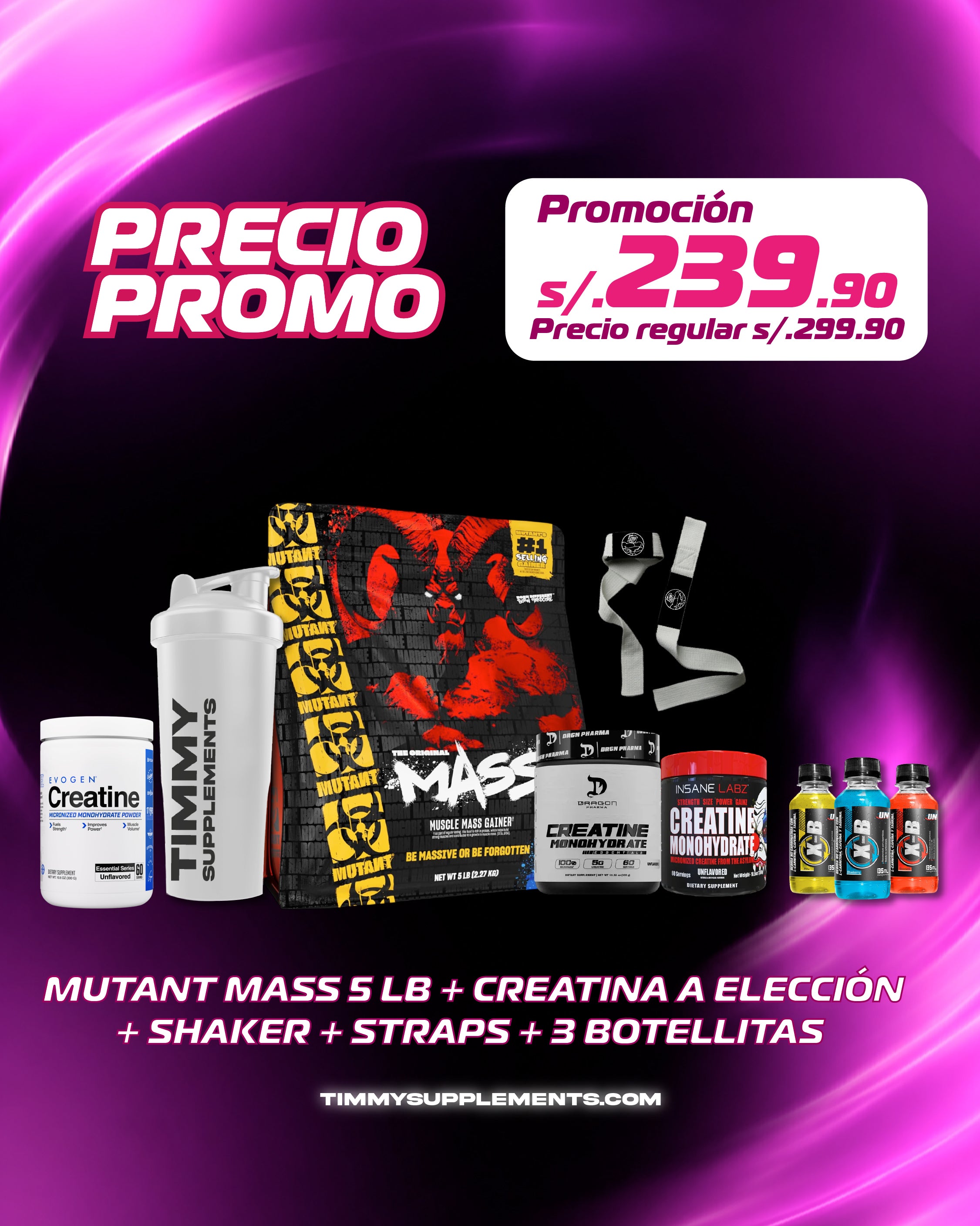 MUTANT MASS 5 LBS + CREATINA
