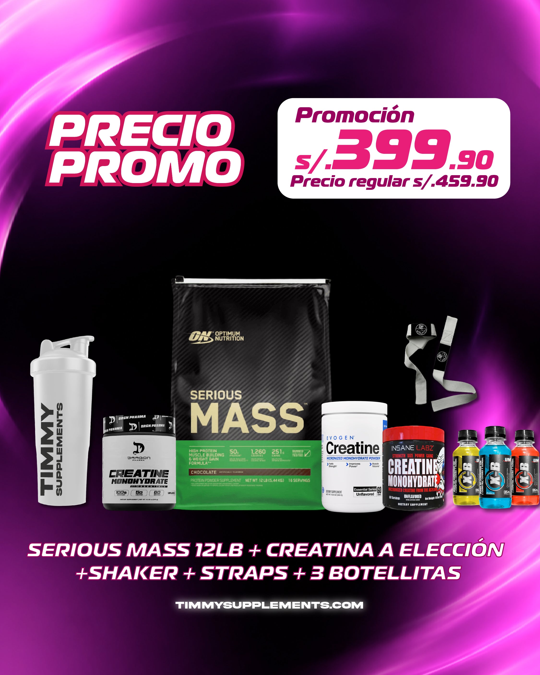 Serious Mass 12 lb + CREATINA 300GR