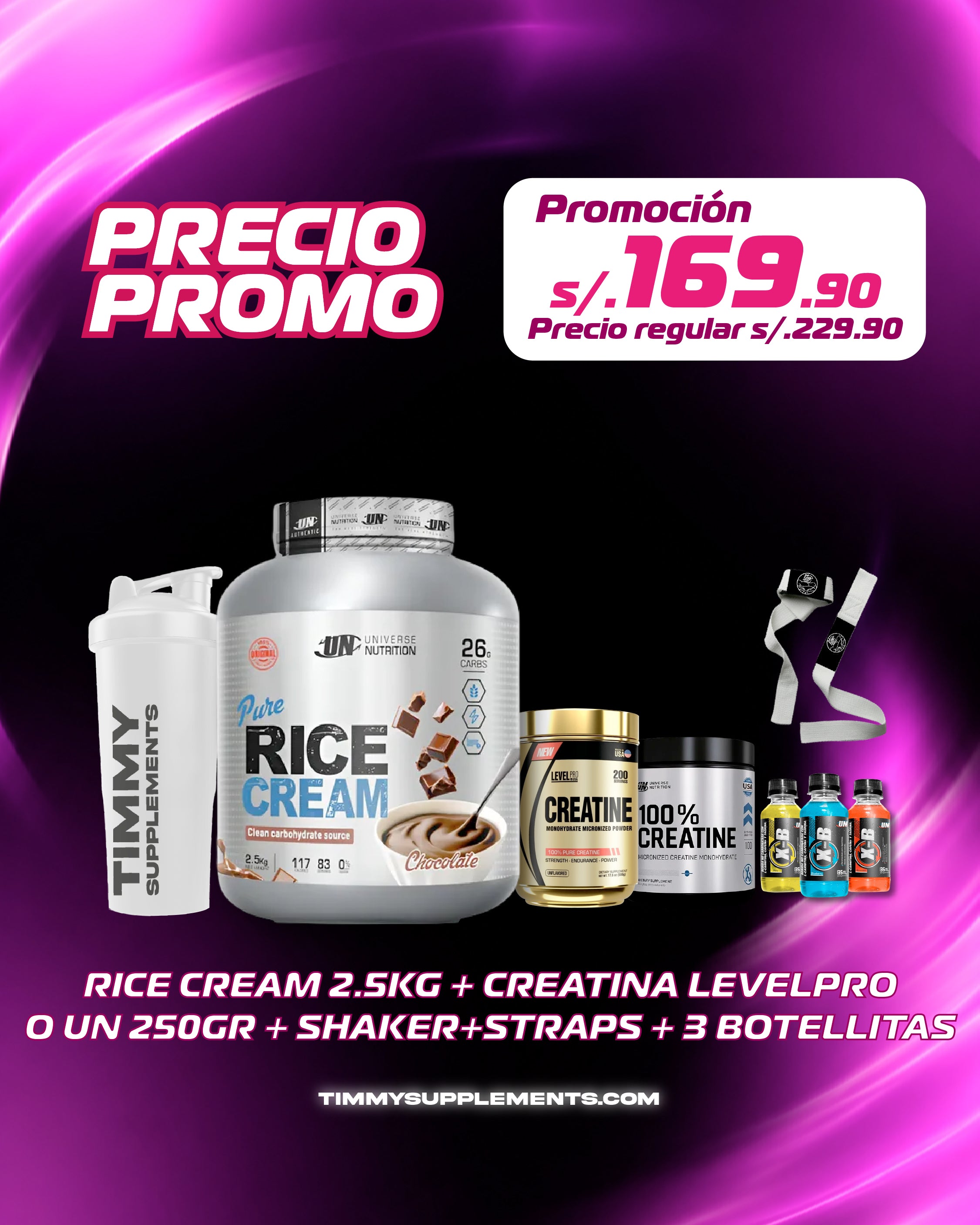 RICE CREAM 2.5 KG + CREATINA 250GR