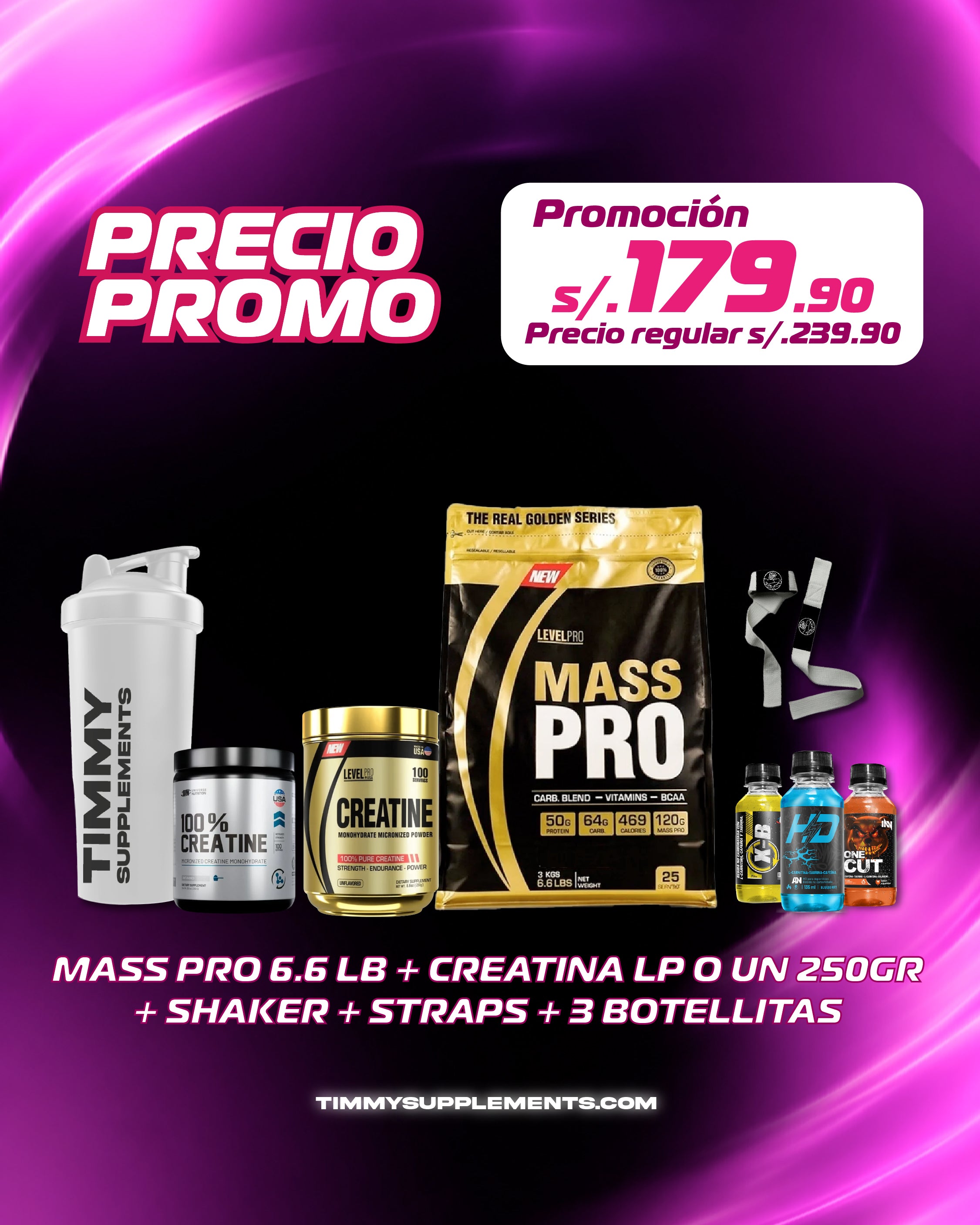 MASS PRO 6,6 LBS + CREATINA  250GR