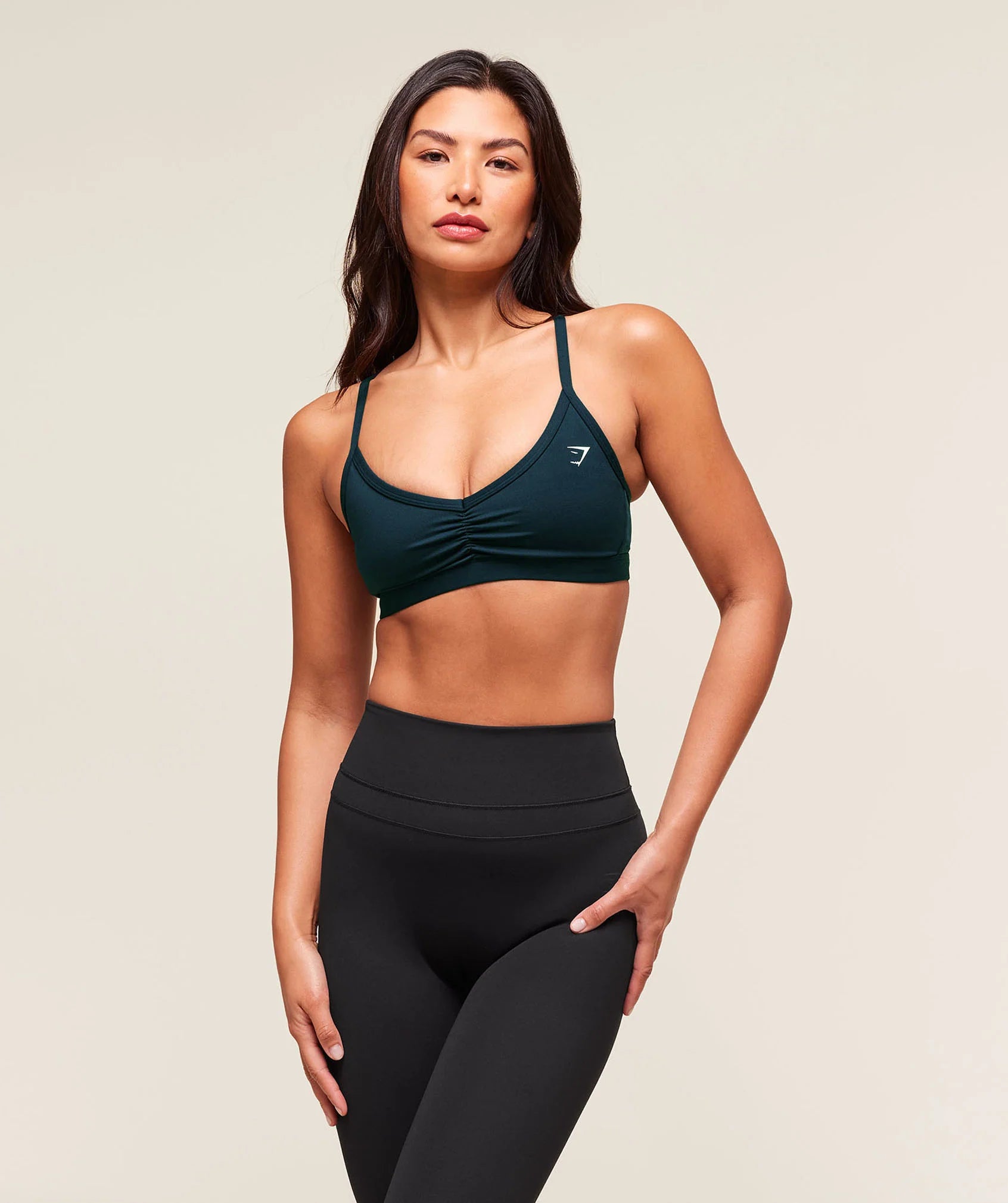 GYMSHARK Ruched Strappy Sports Bra