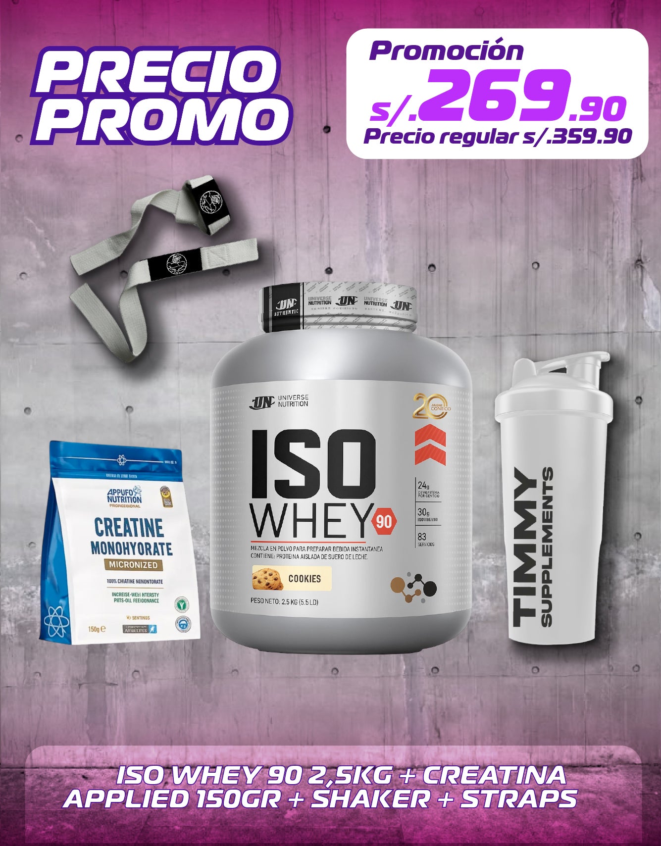 ISO WHEY 2,5KG + CREATINA APPLIED 150GR