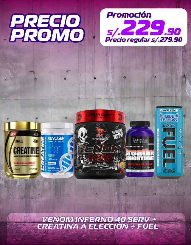 VENOM INFERNO MOISES + CREATINA + FUEL