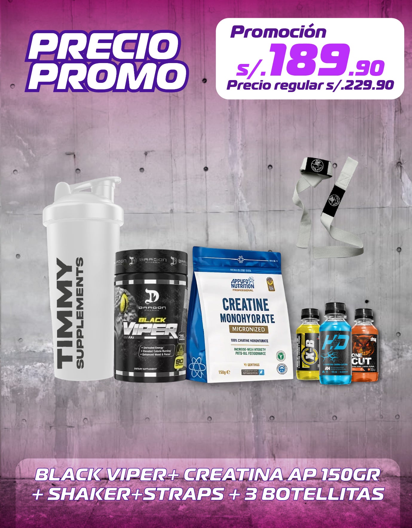 BLACK VIPER + CREATINA APPLIED 150GR
