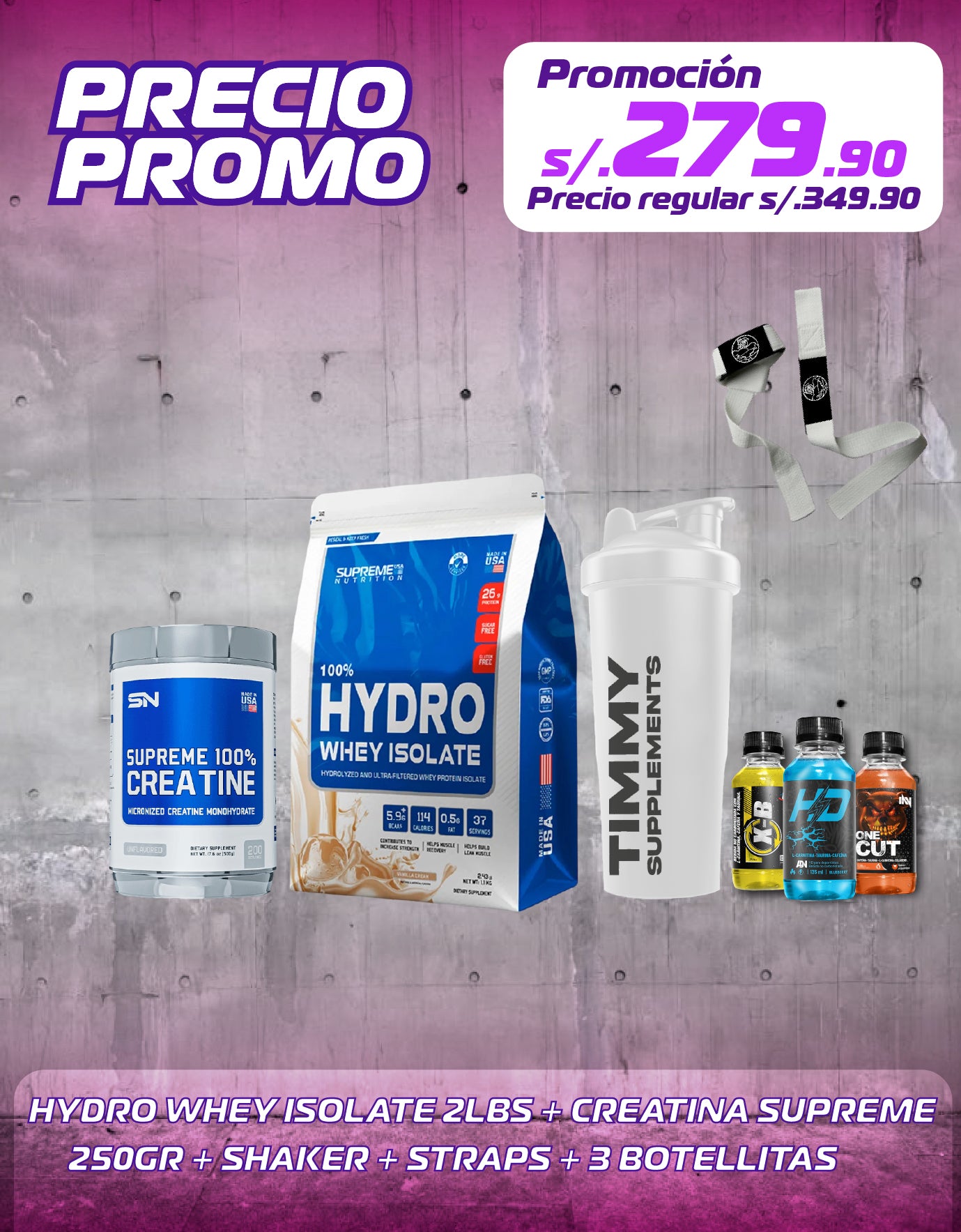 HYDRO WHEY 2LBS + CREATINA SUPREME 250GR