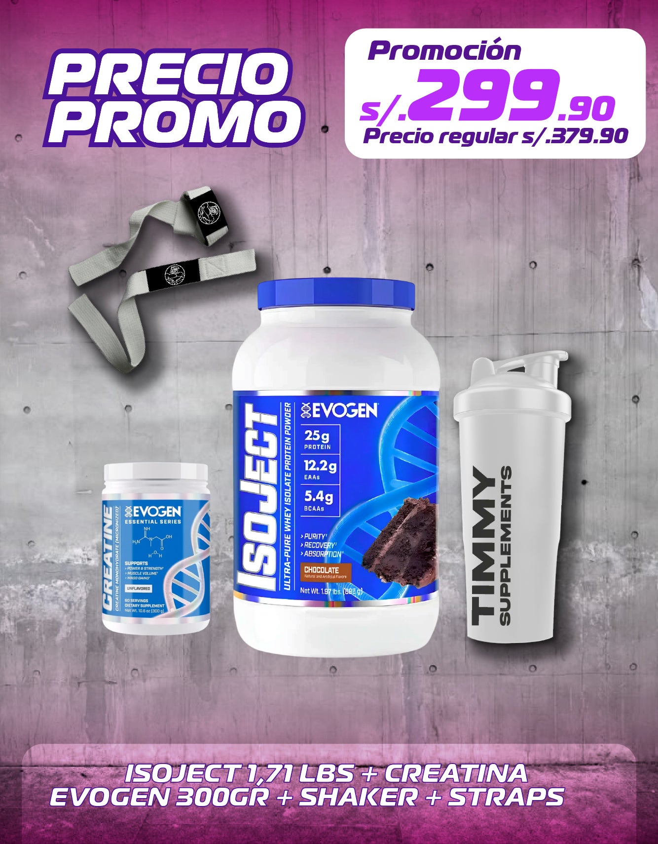 ISOJECT 2LBS + CREATINA EVOGEN 300GR