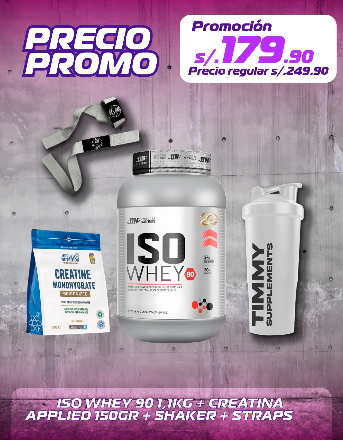 ISO WHEY 1,1KG + CREATINA APPLIED 150GR