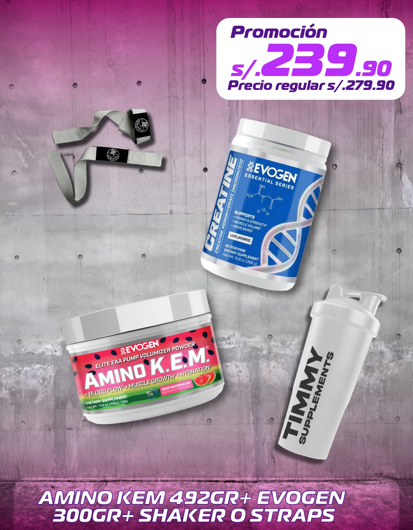 PACK AMINO K.E.M + CREATINA EVOGEN