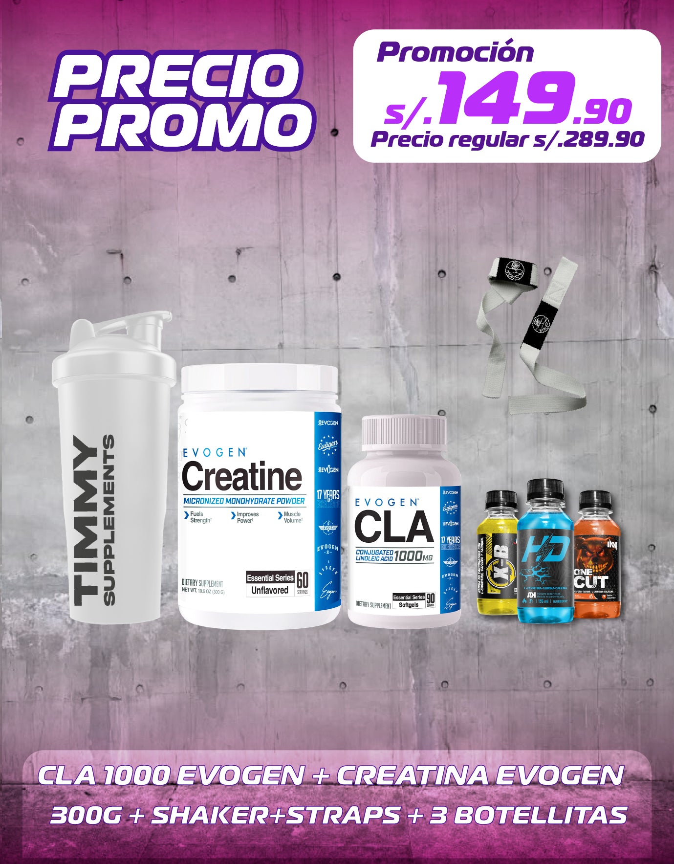CLA 1000 EVOGEN + CREATINA EVOGEN 300GR
