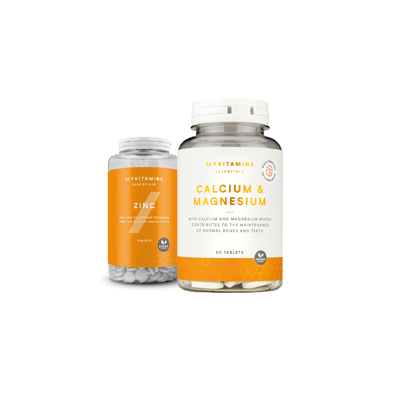 Calcium & Magnesiun - My protein / 90 TABLETAS + My protein Zinc 90 Tabletas